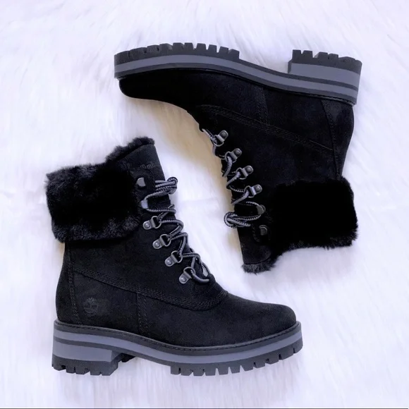 Timberland Women’s Courmayeur Valley 6 Inch Waterproof Faux-Fur Boots - Picture 6 of 9